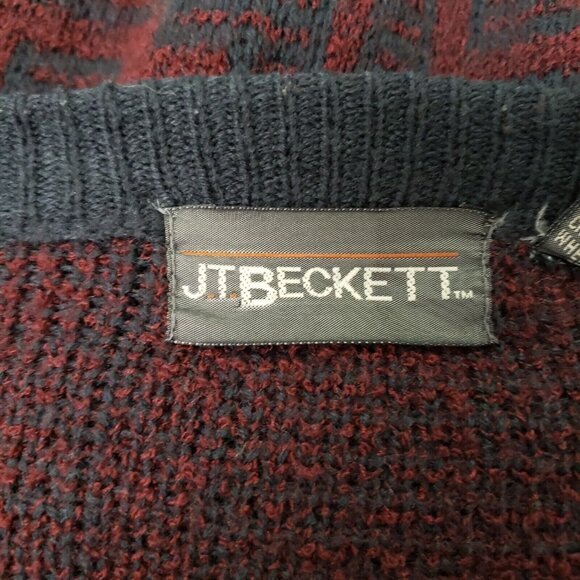 Vintage JT Beckett Mens Aztec Cardigan Size L Southwestern Grandpacore Fall - Picture 3 of 9
